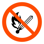 No Open Flame SVG Icon
